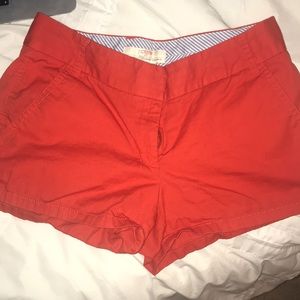J Crew red Chino shorts